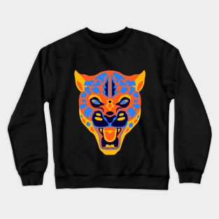 jaguar/leopard head art Crewneck Sweatshirt